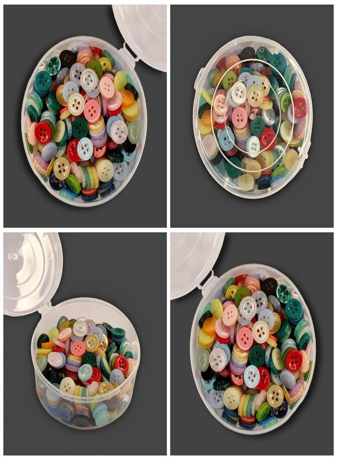 Vemlons Button Multi Color Shirt Buttons 4 Hole Buttons Pack of 192 Piece/ 12 Piece x 16 Colors Inside/Arts and Craft/Shirts Button for Men and Women - Image 5